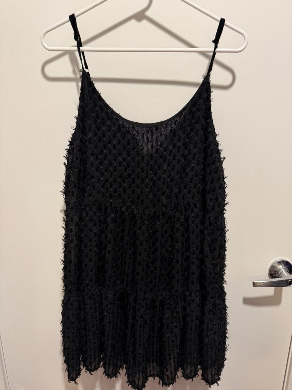 Blu Pepper Black Textured Sleeveless Dress – Size Large